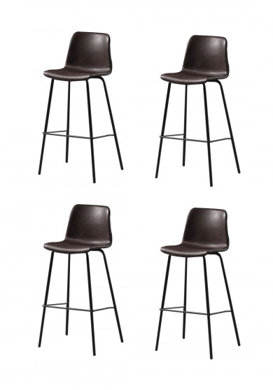 Cleona Bar Stool SH75cm - PU leather x 4 Package 